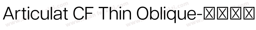 Articulat CF Thin Oblique字体转换